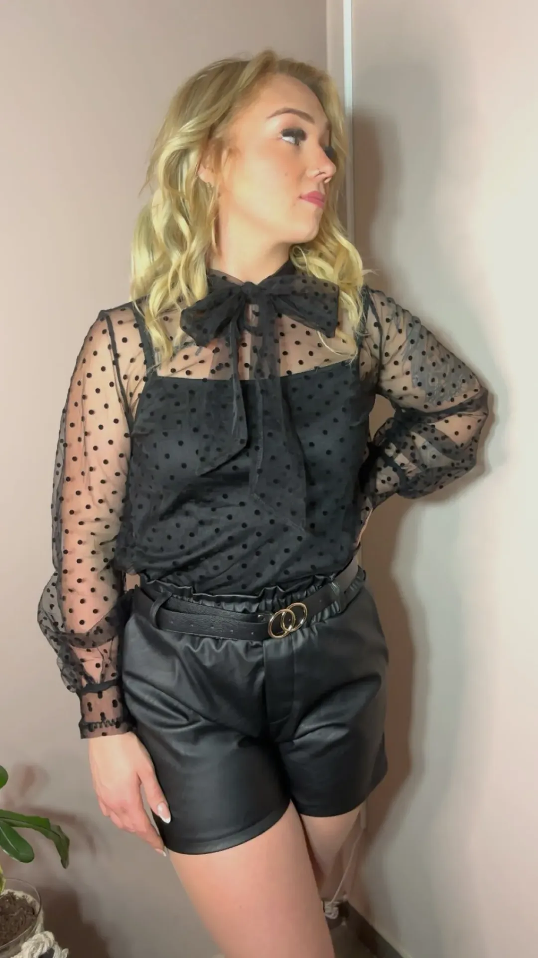 Chemise à pois